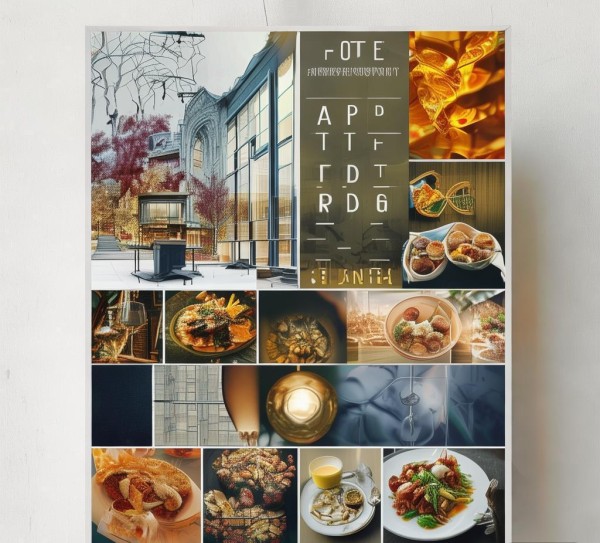 酒店餐饮海报设计灵感，现代与现代的碰撞
