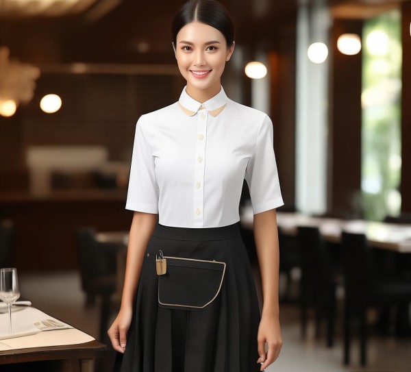 酒店餐饮服务员工作服，品质服务，专业形象—你的理想工作服