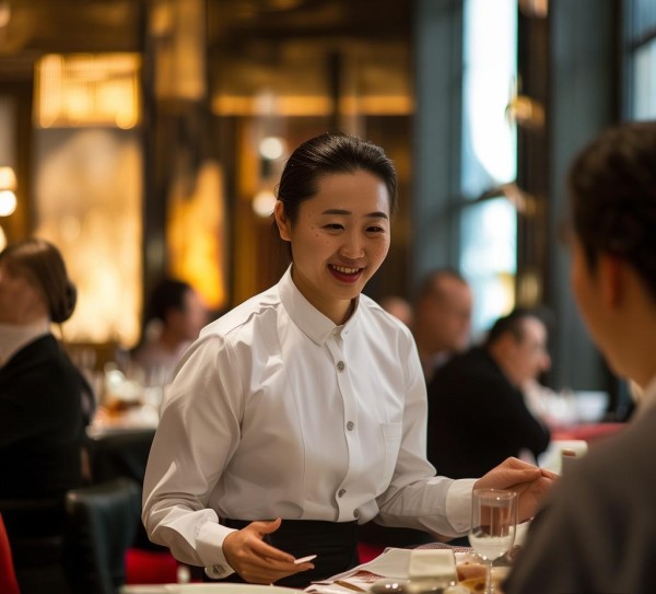 在餐厅服务方面,张家口国际大酒店始终以热情周到的服务赢得顾客的信赖。从点餐到点菜,从点餐后到结束用餐,每一个环节都充满了用心和关怀。无论是普通的顾客还是资深顾客,都能在这里找到属于自己的用餐乐趣 在餐厅服务方面,张家口国际大酒店始终以热情周到的服务赢得顾客的信赖。从点餐到点菜,从点餐后到结束用餐,每一个环节都充满了用心和关怀。无论是普通的顾客还是资深顾客,都能在这里找到属于自己的用餐乐趣