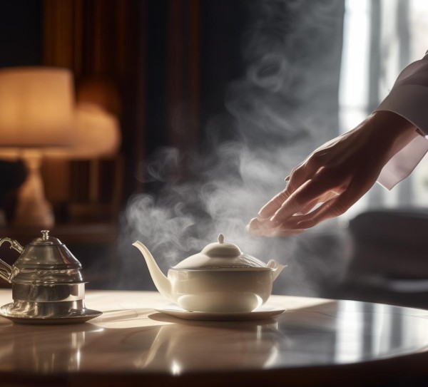 酒店递茶，礼仪之光