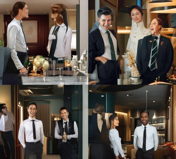 酒店服务礼仪摄影图集，aha moment，专业形象，品质体验