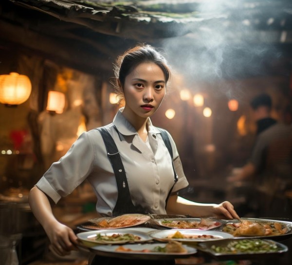 村超酒店餐饮服务员，一份震撼人心的付出