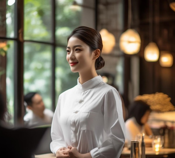 清苑云悦酒店餐饮服务员，服务如春的品质
